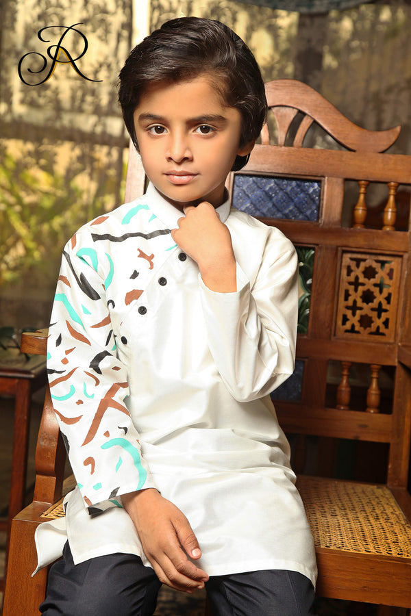 Boy's Calligraphy Kurtha